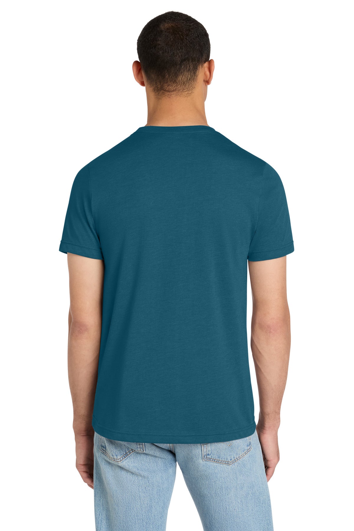 BELLA+CANVAS Unisex Heather CVC Short Sleeve Tee - Heather Deep Teal - back
