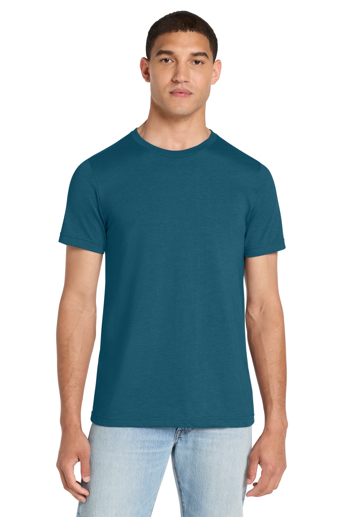 BELLA+CANVAS Unisex Heather CVC Short Sleeve Tee - Heather Deep Teal - front