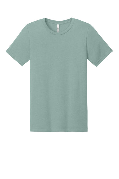 BELLA+CANVAS Unisex Heather CVC Short Sleeve Tee - Heather Dusty Blue - flat front