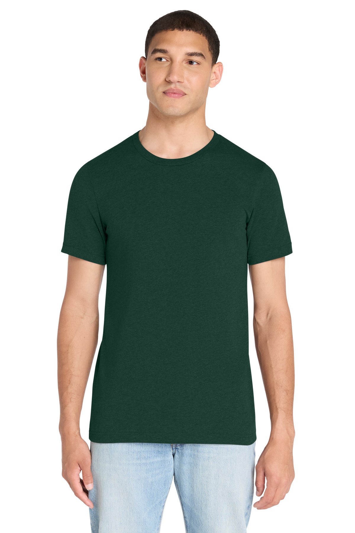 BELLA+CANVAS Unisex Heather CVC Short Sleeve Tee - Heather Emerald - front