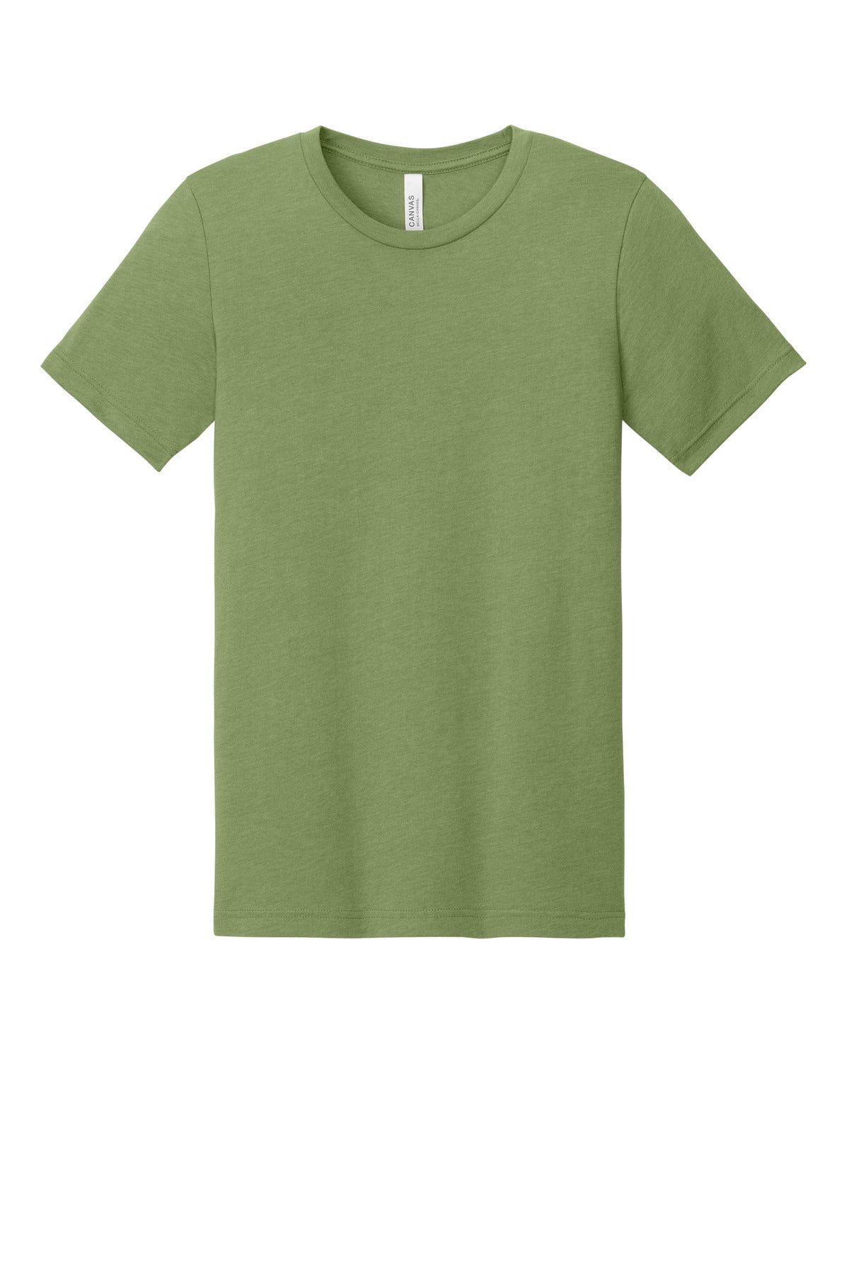 BELLA+CANVAS Unisex Heather CVC Short Sleeve Tee - Heather Green - flat front