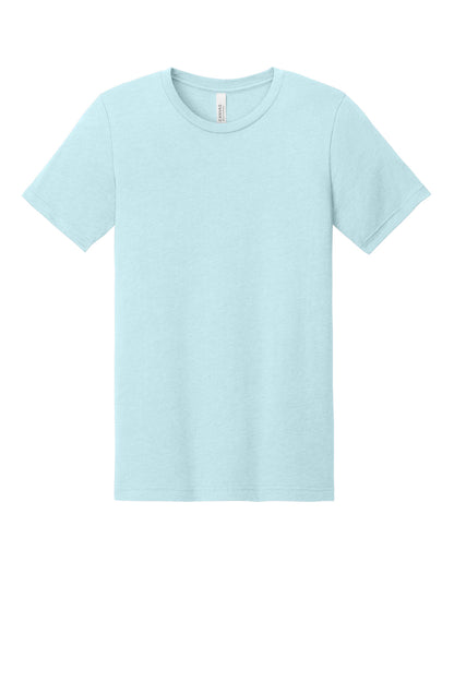 BELLA+CANVAS Unisex Heather CVC Short Sleeve Tee - Heather Ice Blue - flat front