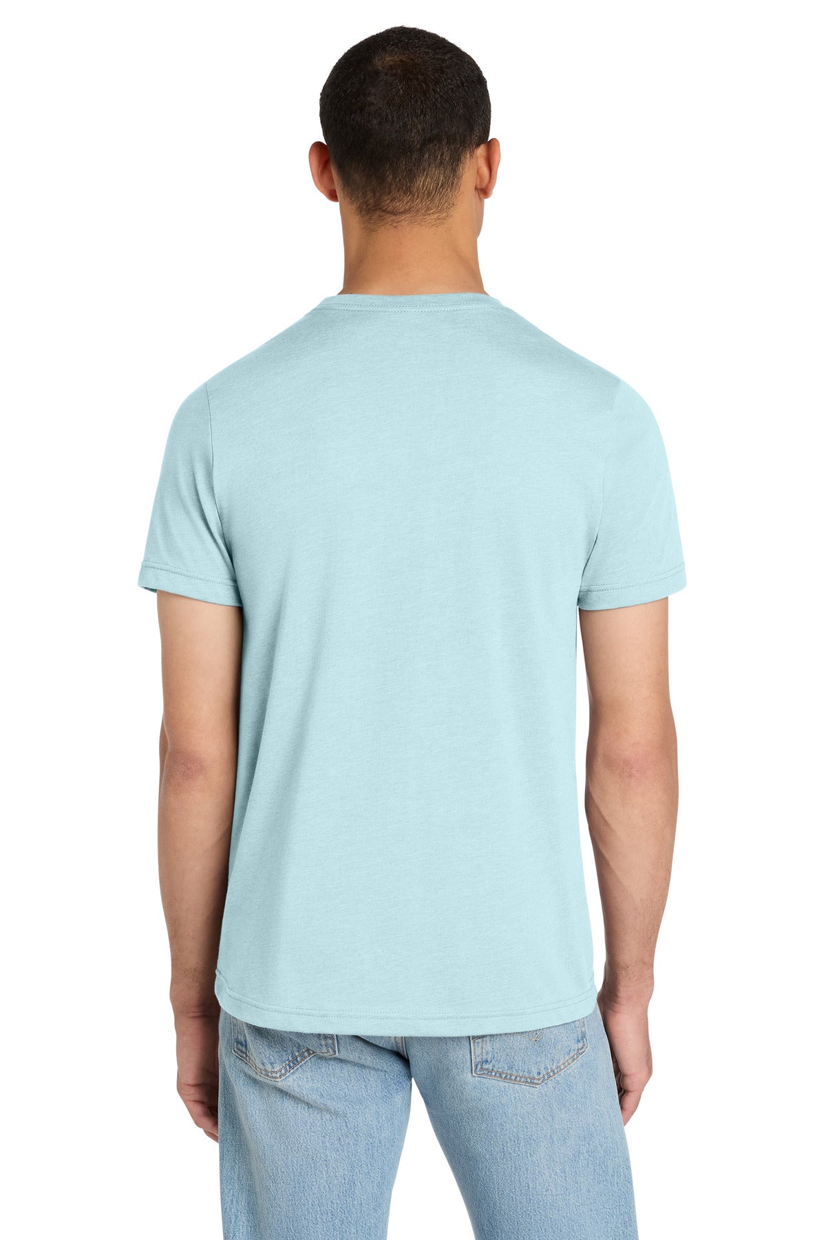 BELLA+CANVAS Unisex Heather CVC Short Sleeve Tee - Heather Ice Blue - back