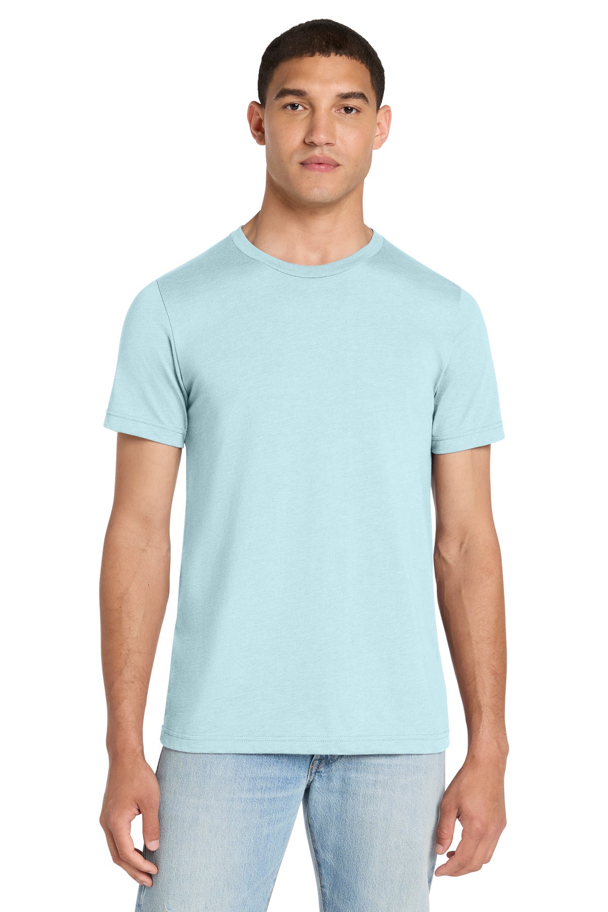BELLA+CANVAS Unisex Heather CVC Short Sleeve Tee - Heather Ice Blue - front