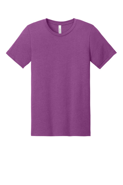 BELLA+CANVAS Unisex Heather CVC Short Sleeve Tee - Heather Magenta - flat front