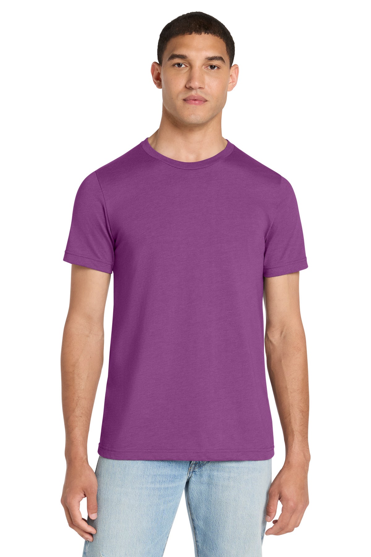 BELLA+CANVAS Unisex Heather CVC Short Sleeve Tee - Heather Magenta - front