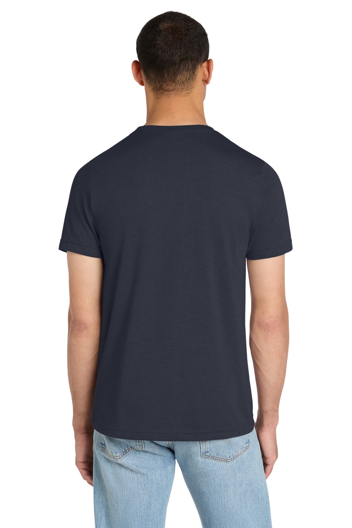 BELLA+CANVAS Unisex Heather CVC Short Sleeve Tee - Heather Midnight Navy - back