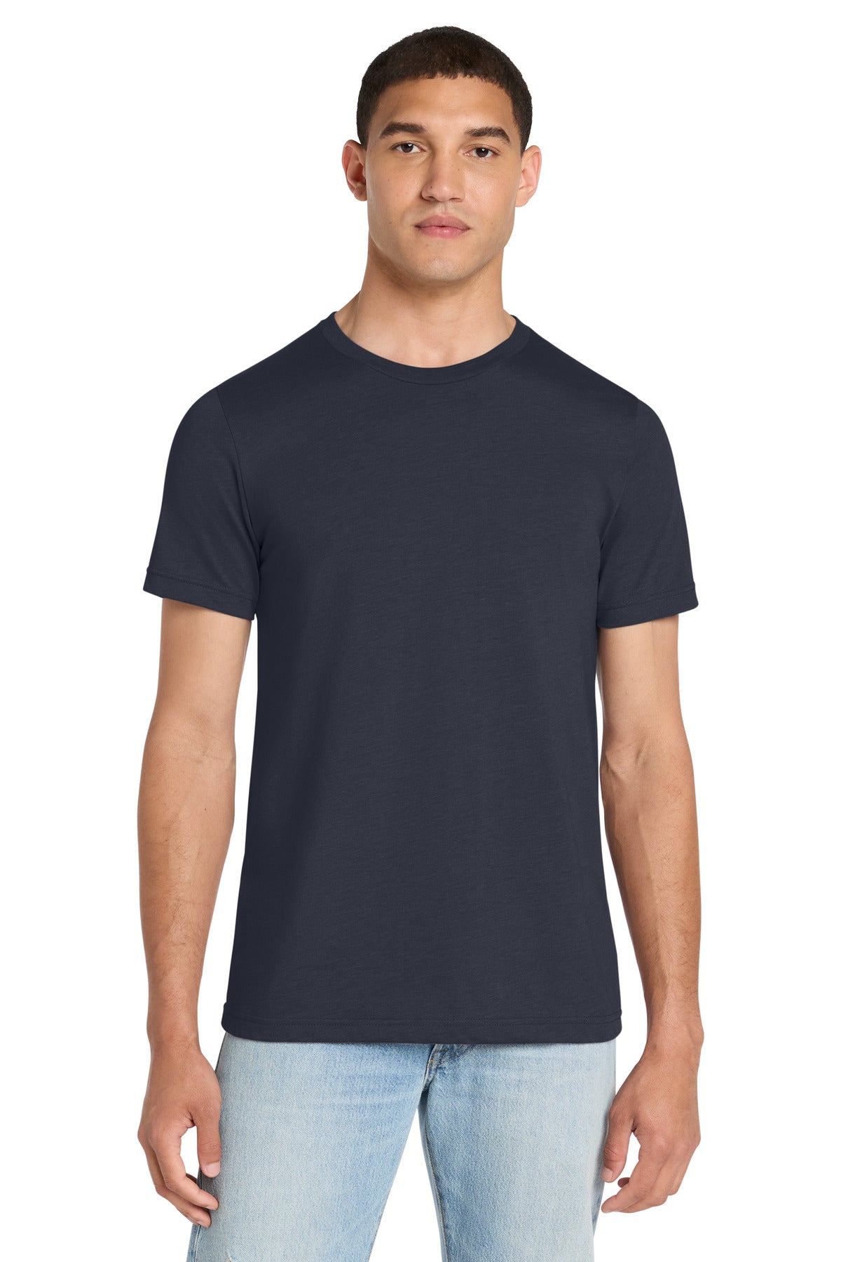 BELLA+CANVAS Unisex Heather CVC Short Sleeve Tee - Heather Midnight Navy - front