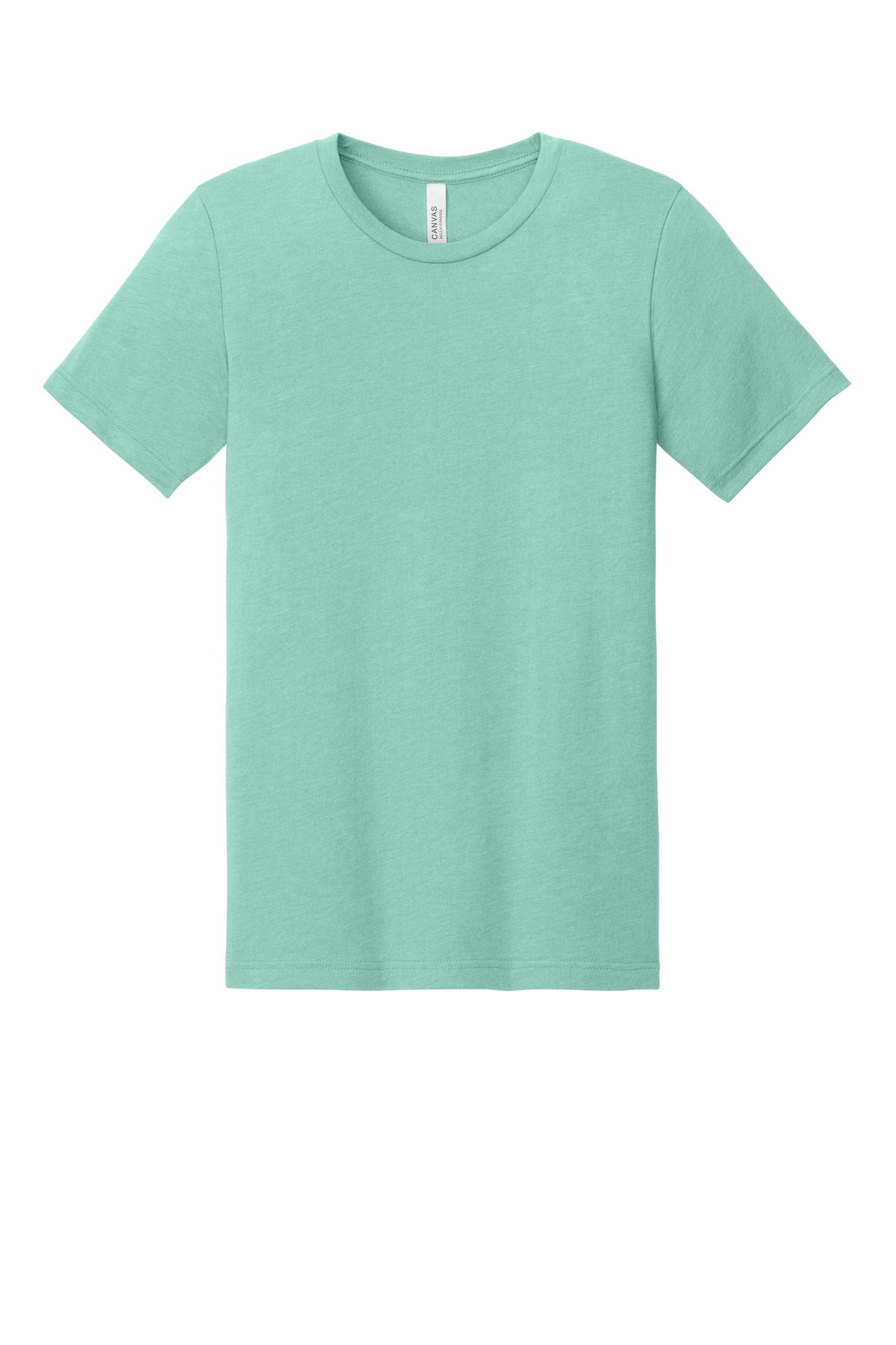 BELLA+CANVAS Unisex Heather CVC Short Sleeve Tee - Heather Mint - flat front