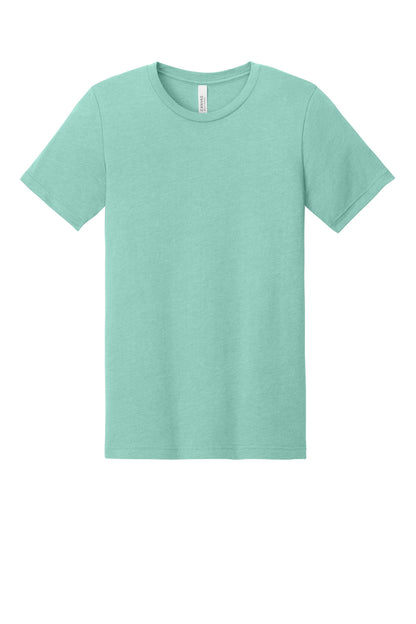 BELLA+CANVAS Unisex Heather CVC Short Sleeve Tee - Heather Mint - flat front