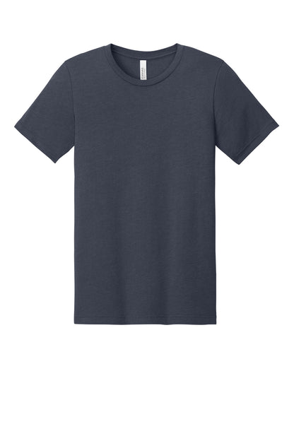 BELLA+CANVAS Unisex Heather CVC Short Sleeve Tee - Heather Navy - flat front