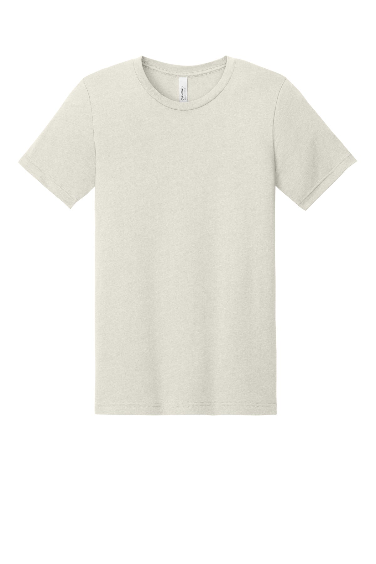 BELLA+CANVAS Unisex Heather CVC Short Sleeve Tee - Heather Oatmeal - flat front