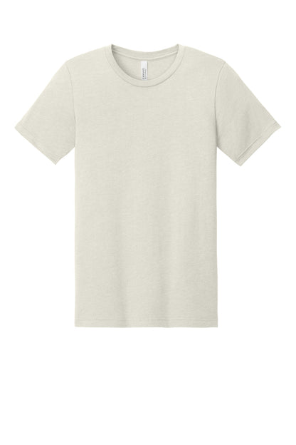 BELLA+CANVAS Unisex Heather CVC Short Sleeve Tee - Heather Oatmeal - flat front