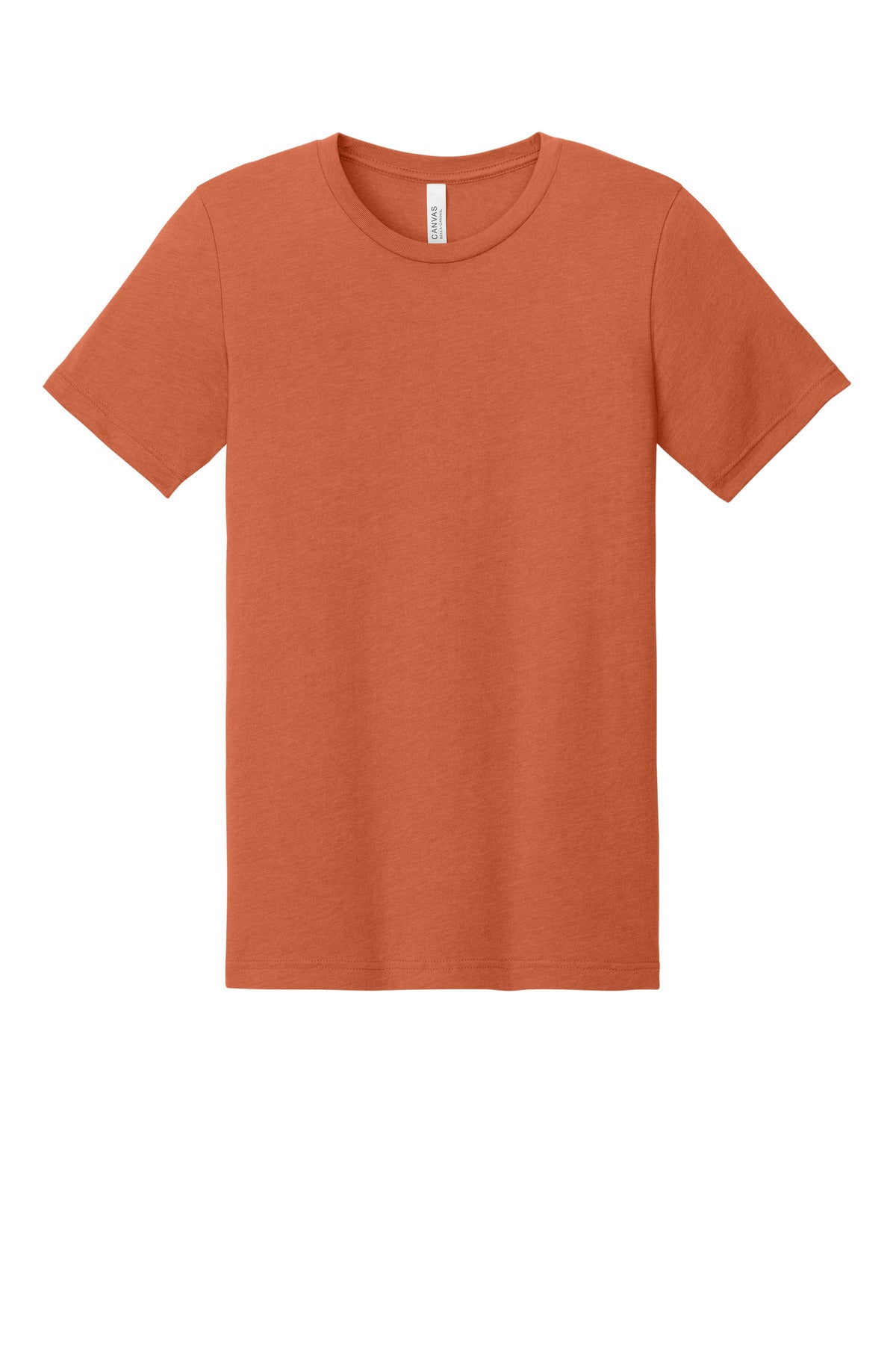BELLA+CANVAS Unisex Heather CVC Short Sleeve Tee - Heather Orange - flat front