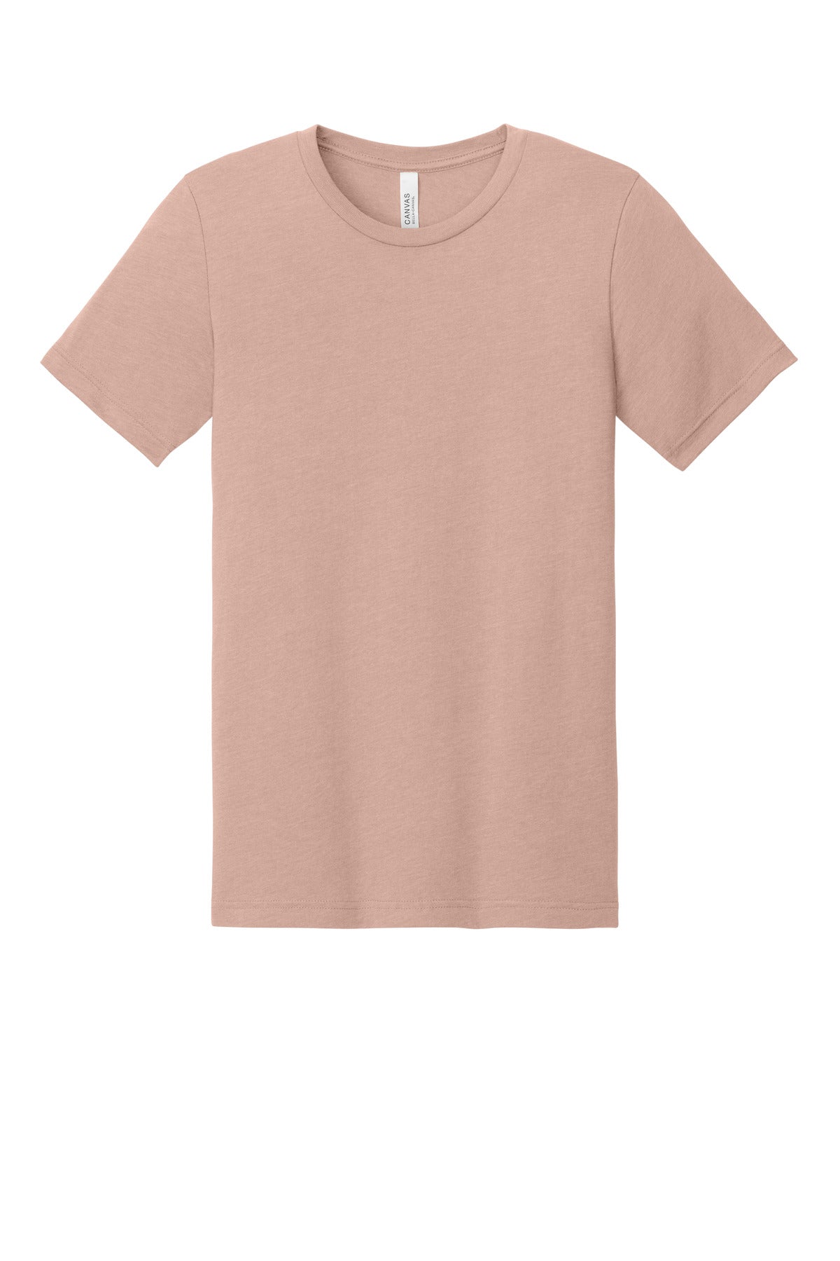 BELLA+CANVAS Unisex Heather CVC Short Sleeve Tee - Heather Peach - flat front