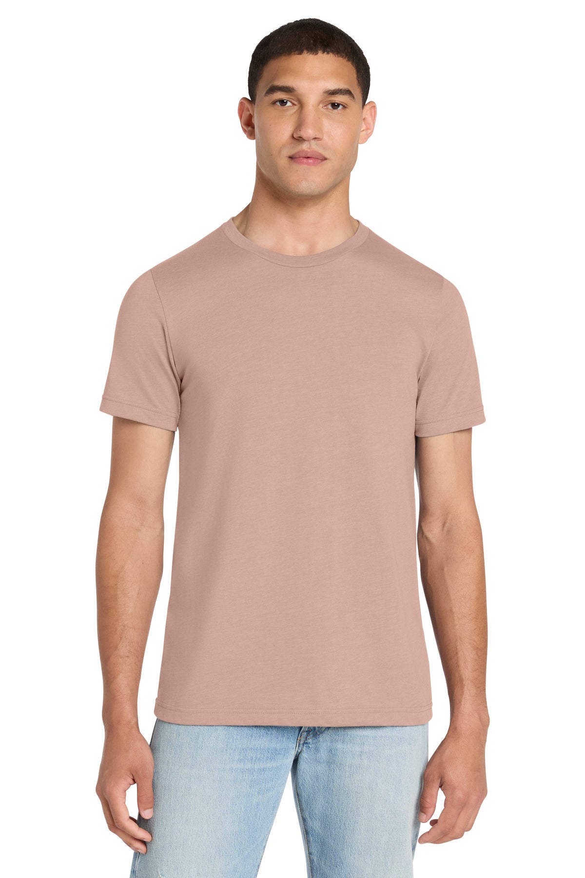 BELLA+CANVAS Unisex Heather CVC Short Sleeve Tee - Heather Peach - front