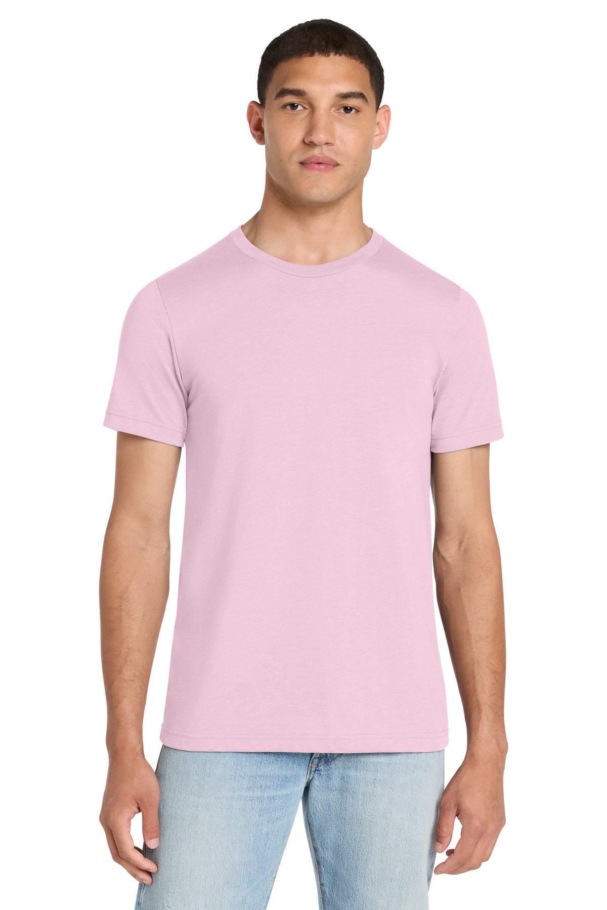 BELLA+CANVAS Unisex Heather CVC Short Sleeve Tee - Heather Pink - front