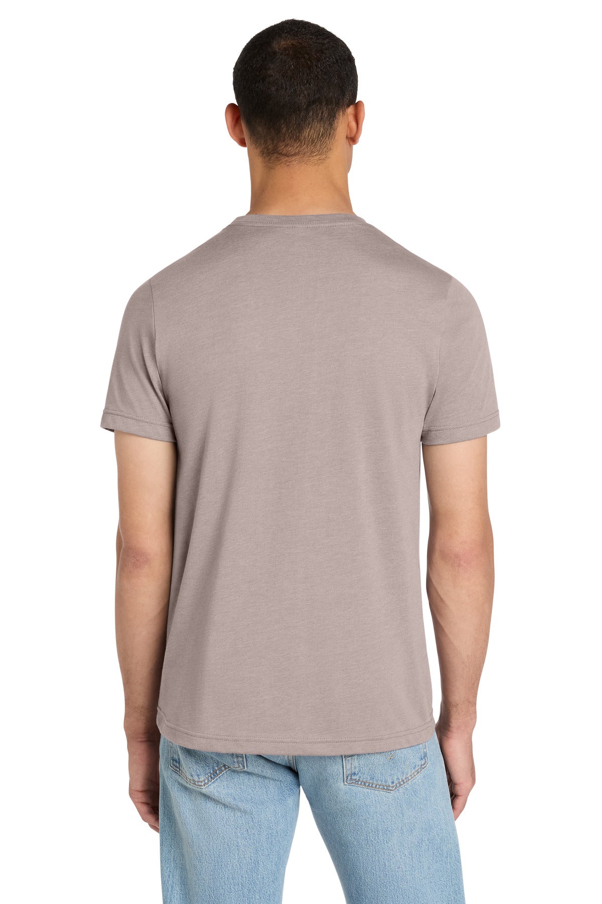BELLA+CANVAS Unisex Heather CVC Short Sleeve Tee - Heather Pink Gravel - back
