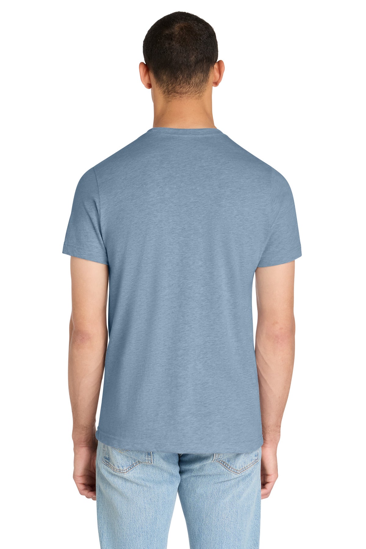 BELLA+CANVAS Unisex Heather CVC Short Sleeve Tee - Heather Prism Blue - back