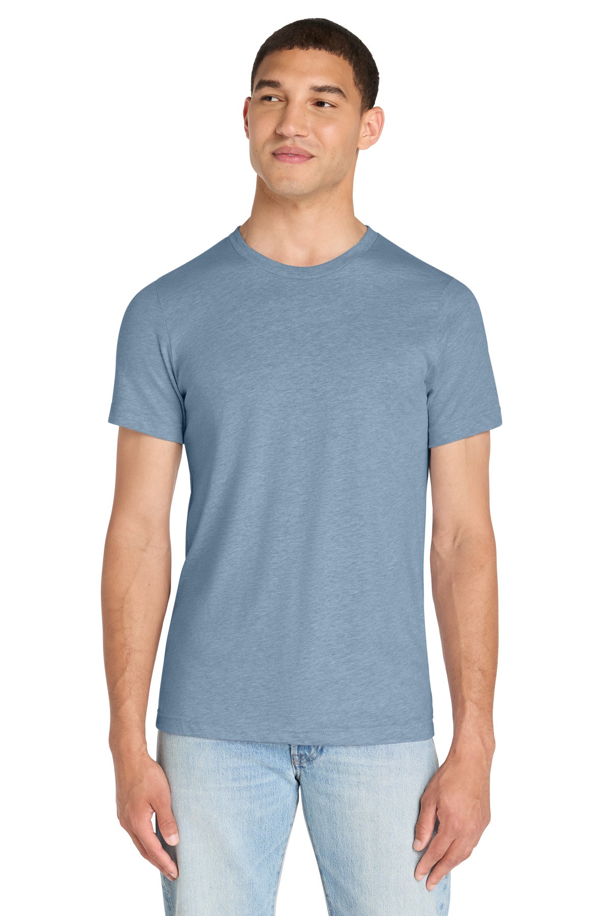 BELLA+CANVAS Unisex Heather CVC Short Sleeve Tee - Heather Prism Blue - front