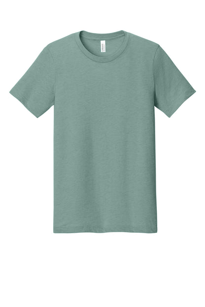BELLA+CANVAS Unisex Heather CVC Short Sleeve Tee - Heather Prism Dusty Blue - flat front