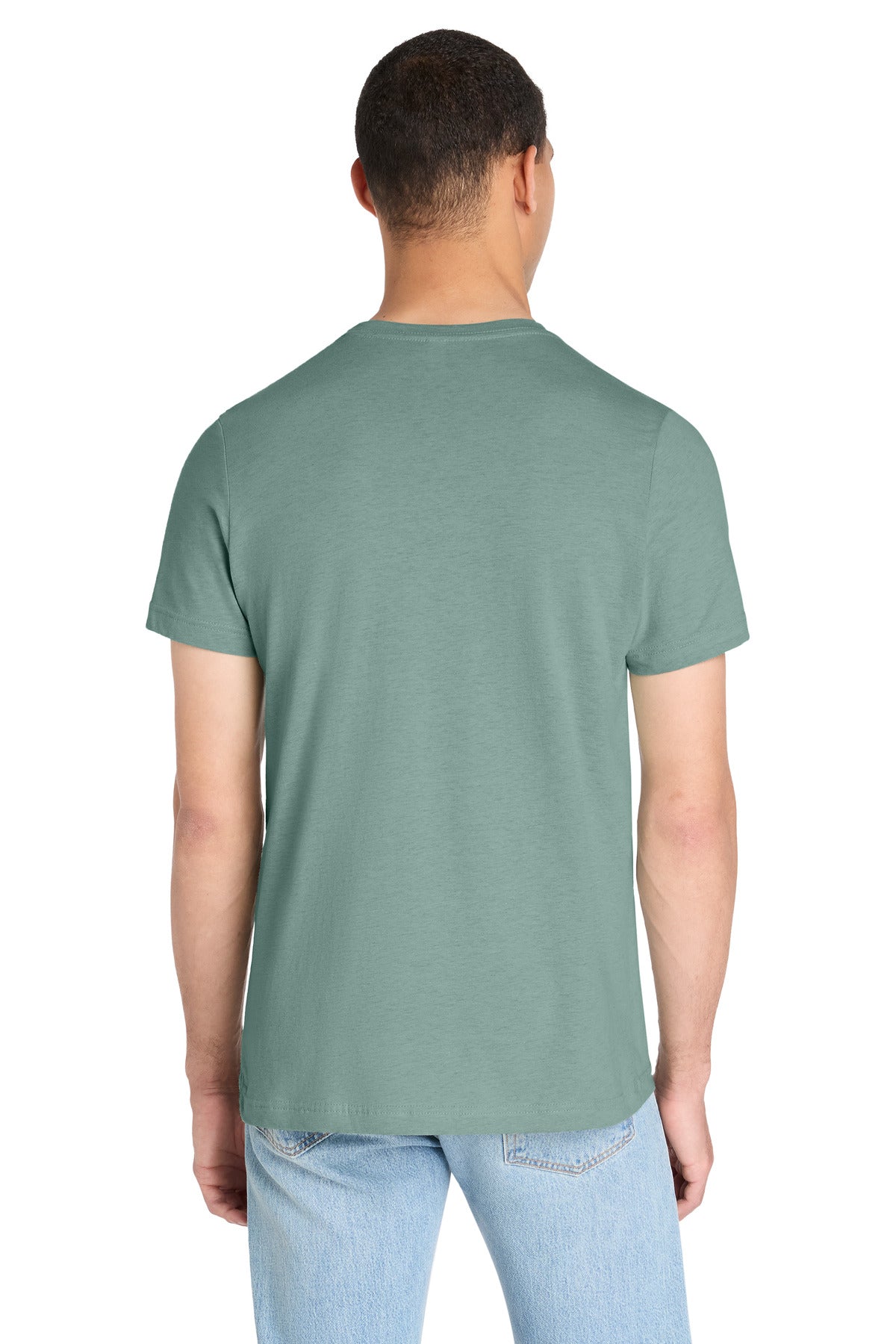 BELLA+CANVAS Unisex Heather CVC Short Sleeve Tee - Heather Prism Dusty Blue - back
