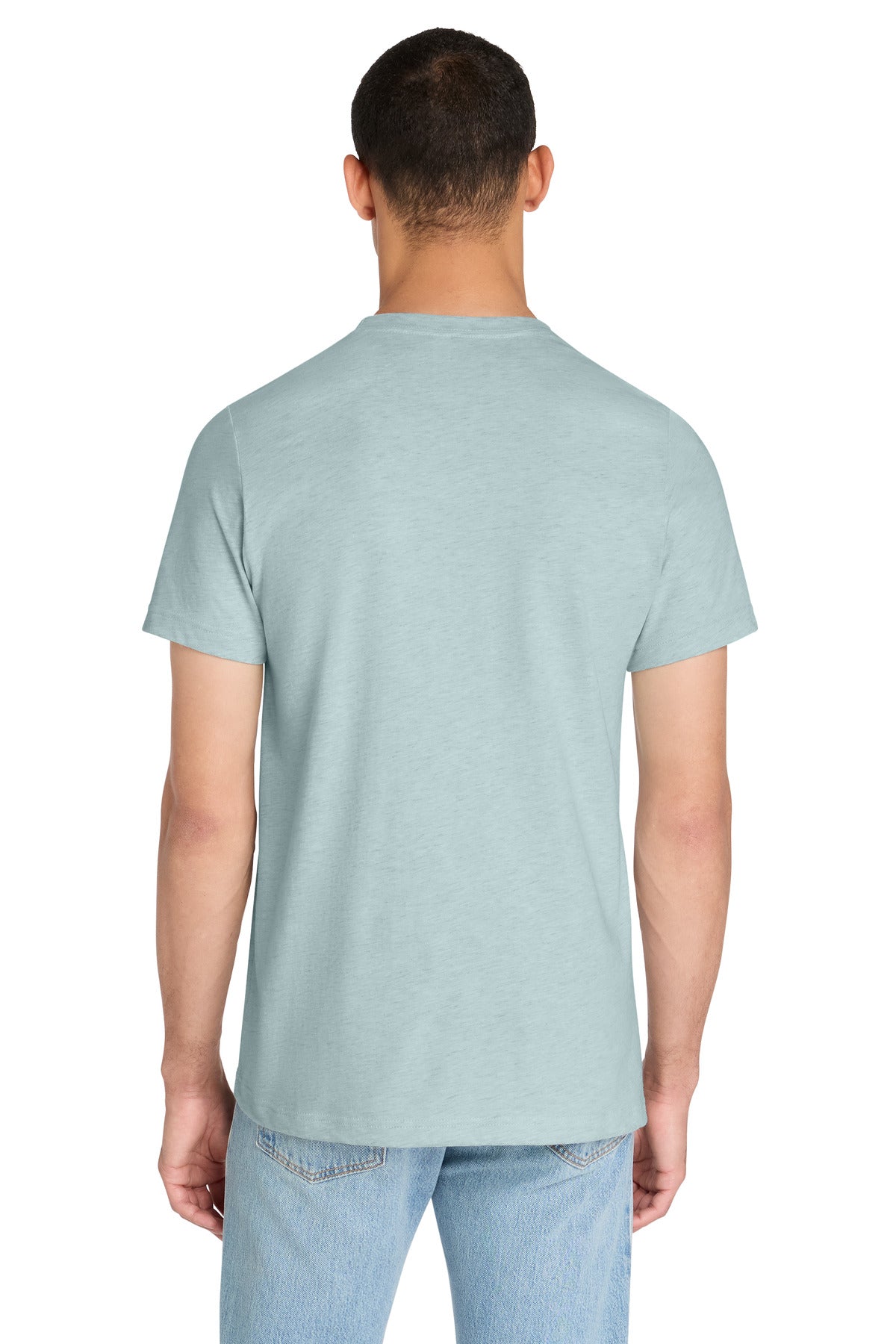 BELLA+CANVAS Unisex Heather CVC Short Sleeve Tee - Heather Prism Ice Blue - back