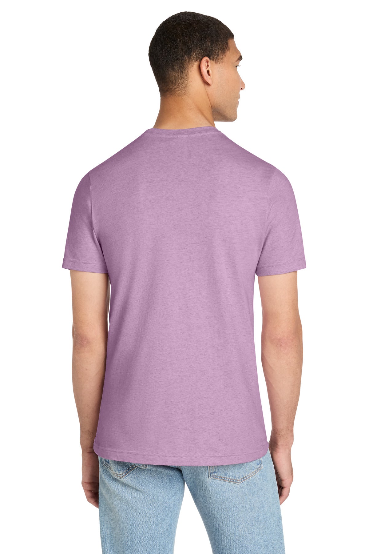 BELLA+CANVAS Unisex Heather CVC Short Sleeve Tee - Heather Prism Lilac - back