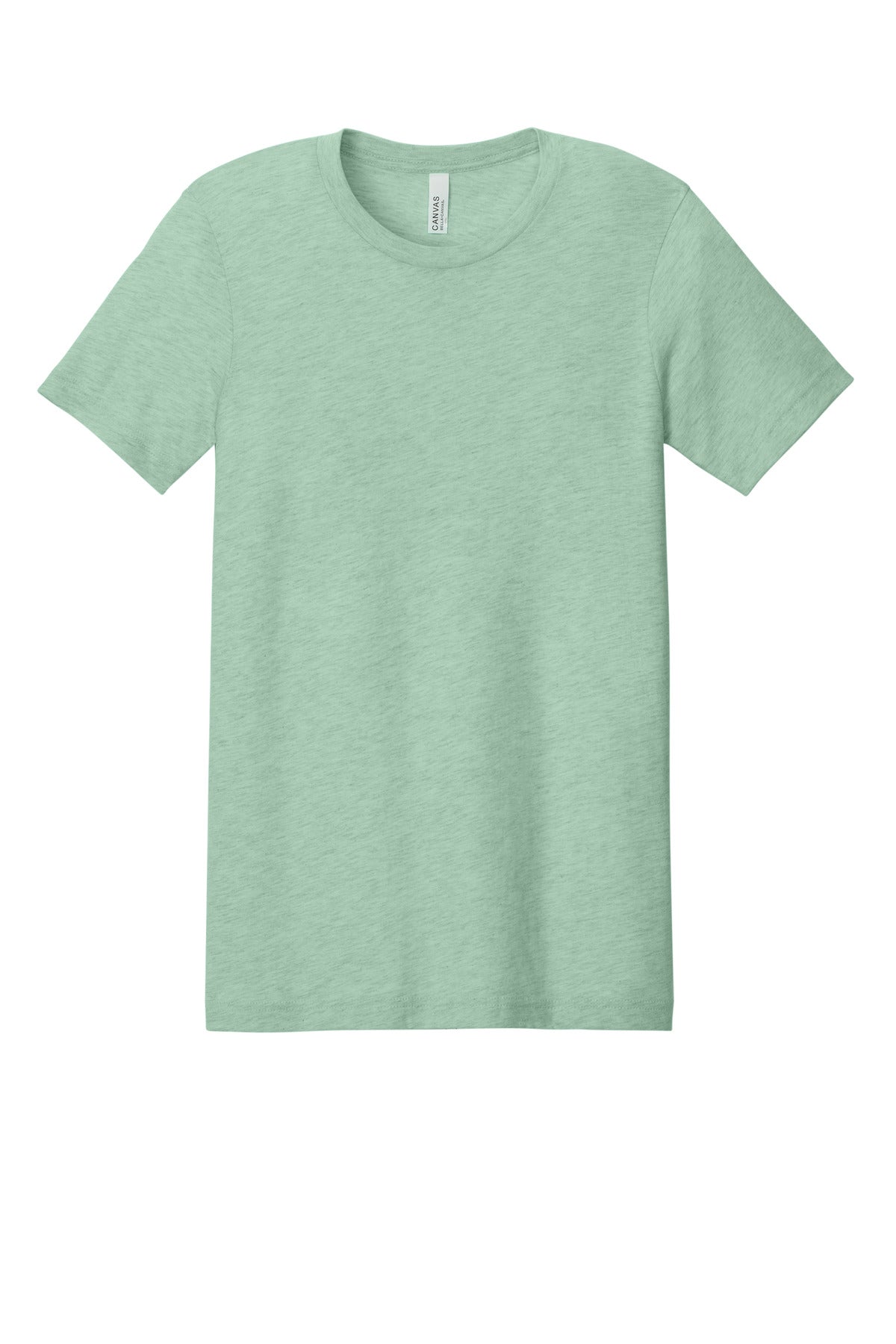 BELLA+CANVAS Unisex Heather CVC Short Sleeve Tee - Heather Prism Mint - flat front
