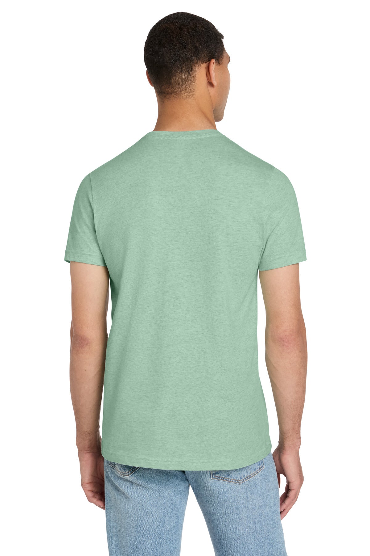BELLA+CANVAS Unisex Heather CVC Short Sleeve Tee - Heather Prism Mint - back