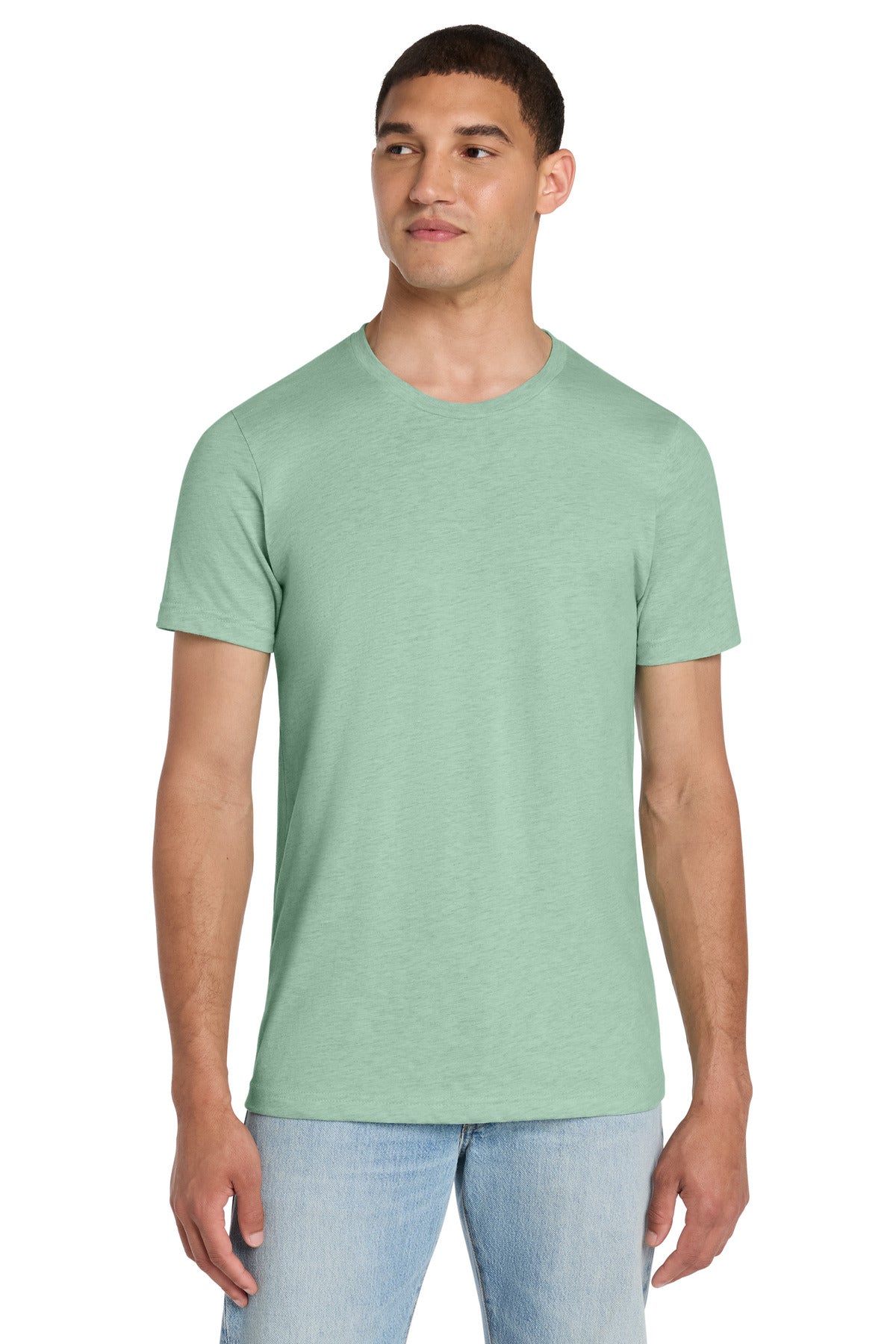 BELLA+CANVAS Unisex Heather CVC Short Sleeve Tee - Heather Prism Mint - front