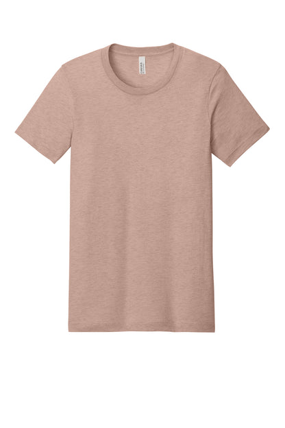 BELLA+CANVAS Unisex Heather CVC Short Sleeve Tee - Heather Prism Peach - flat front