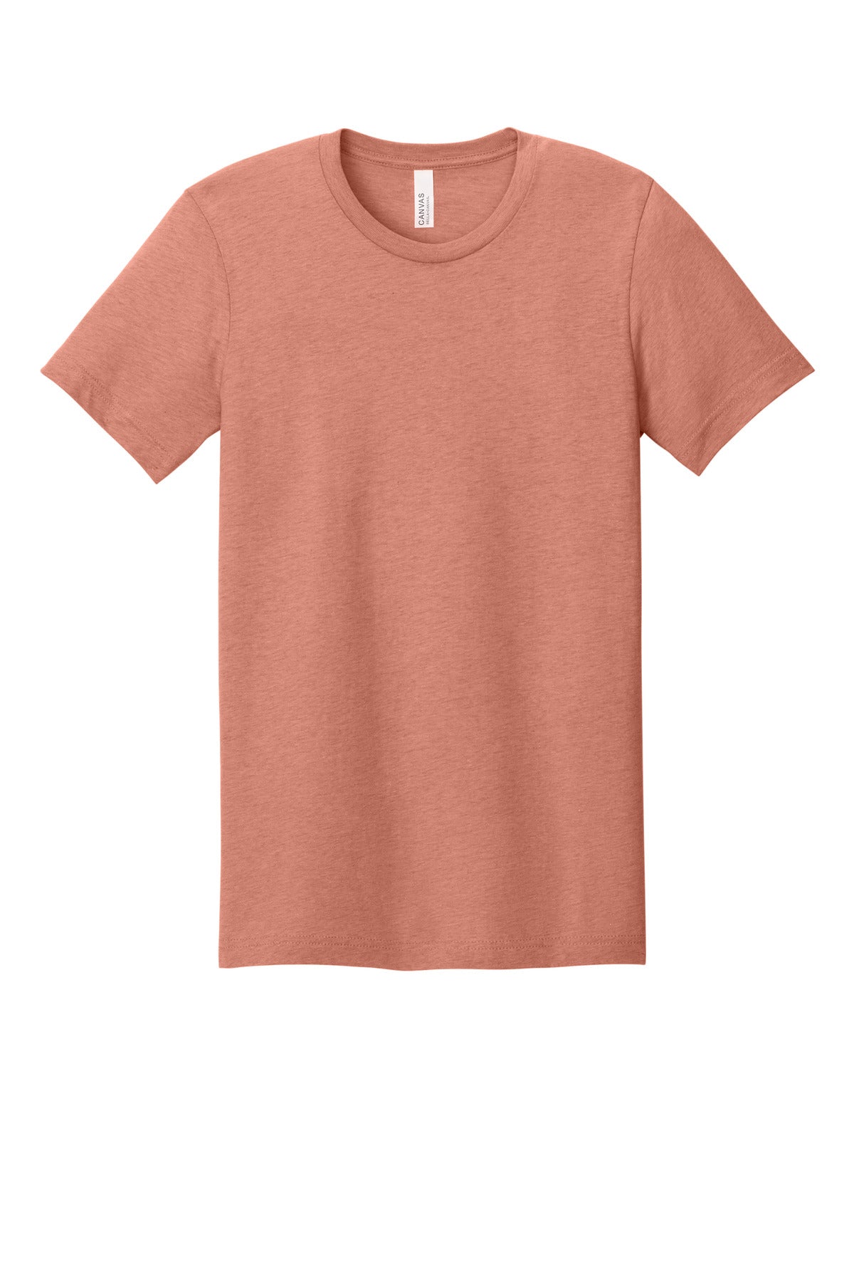 BELLA+CANVAS Unisex Heather CVC Short Sleeve Tee - Heather Prism Sunset - flat front