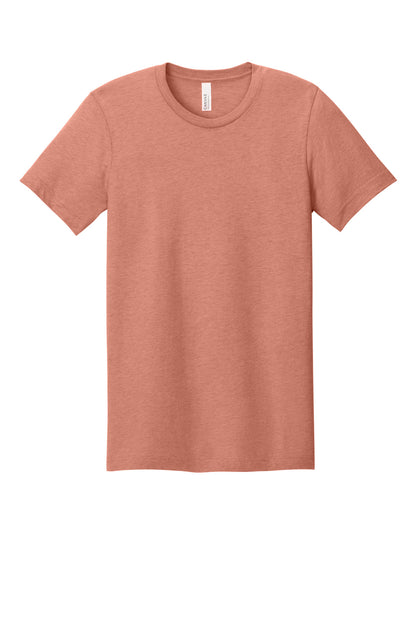 BELLA+CANVAS Unisex Heather CVC Short Sleeve Tee - Heather Prism Sunset - flat front