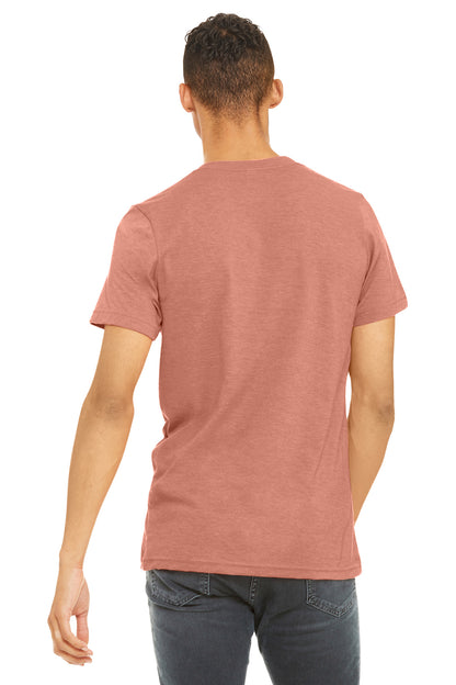 BELLA+CANVAS Unisex Heather CVC Short Sleeve Tee - Heather Prism Sunset - back