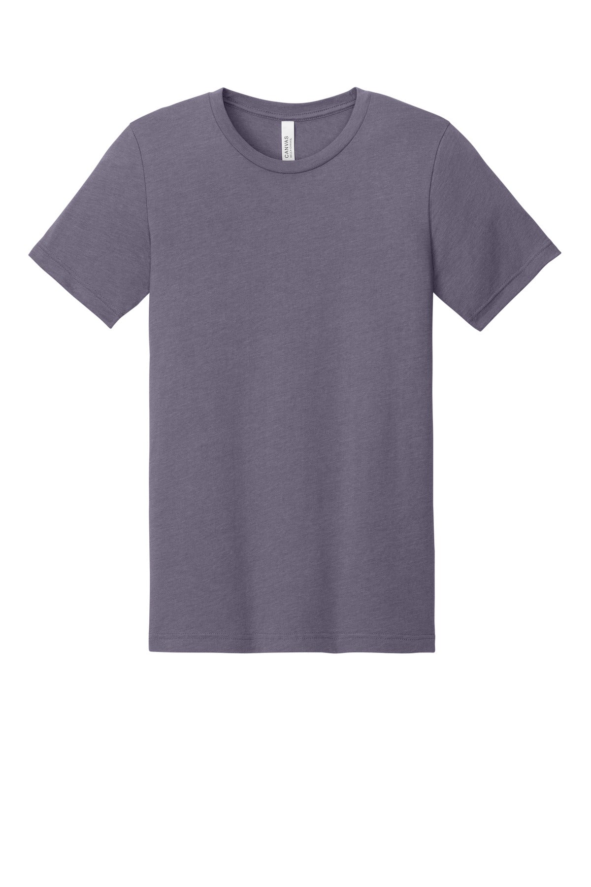 BELLA+CANVAS Unisex Heather CVC Short Sleeve Tee - Heather Purple - flat front
