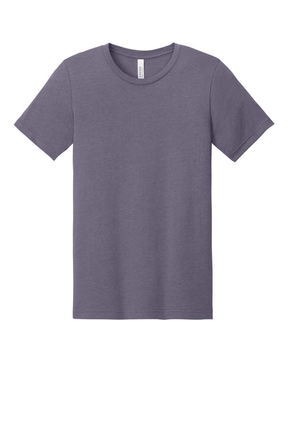 BELLA+CANVAS Unisex Heather CVC Short Sleeve Tee - Heather Purple - flat front
