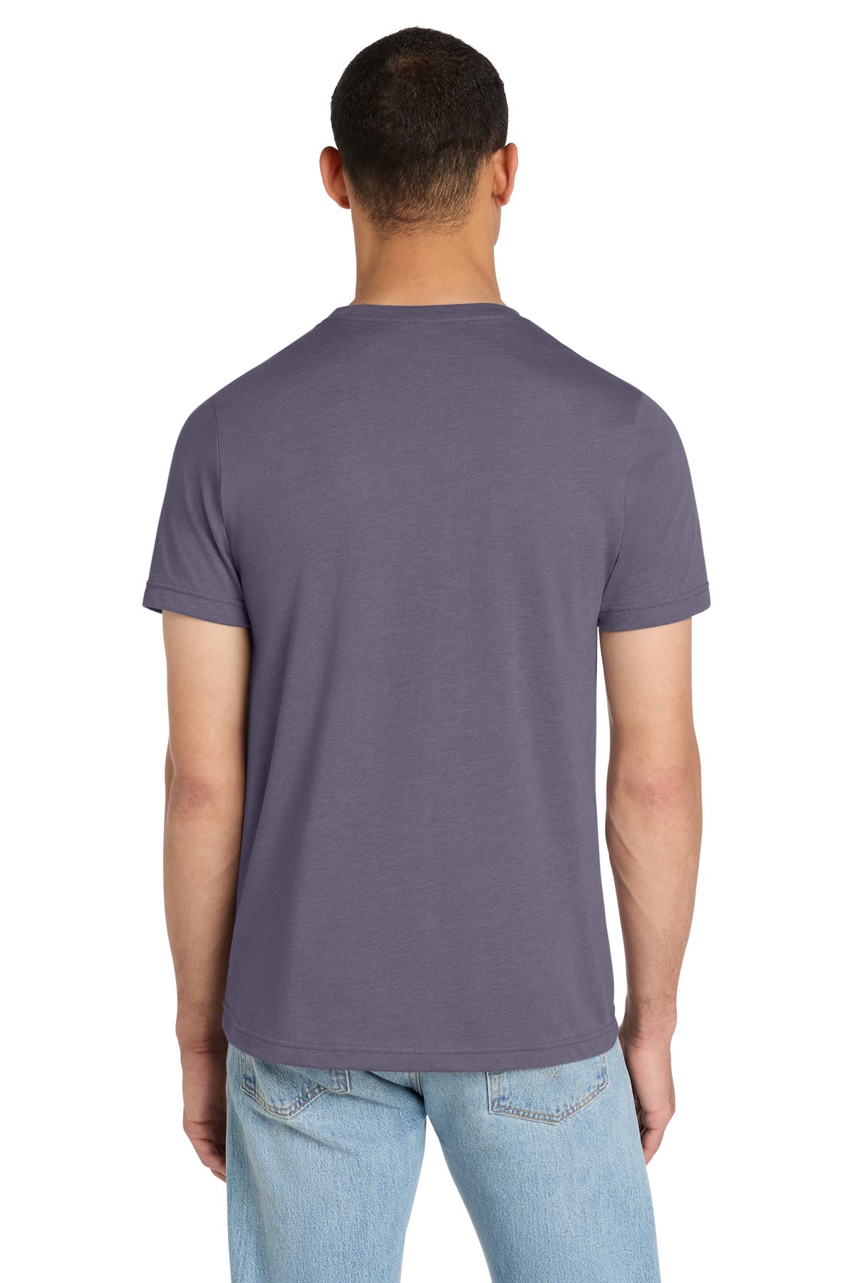 BELLA+CANVAS Unisex Heather CVC Short Sleeve Tee - Heather Purple - back