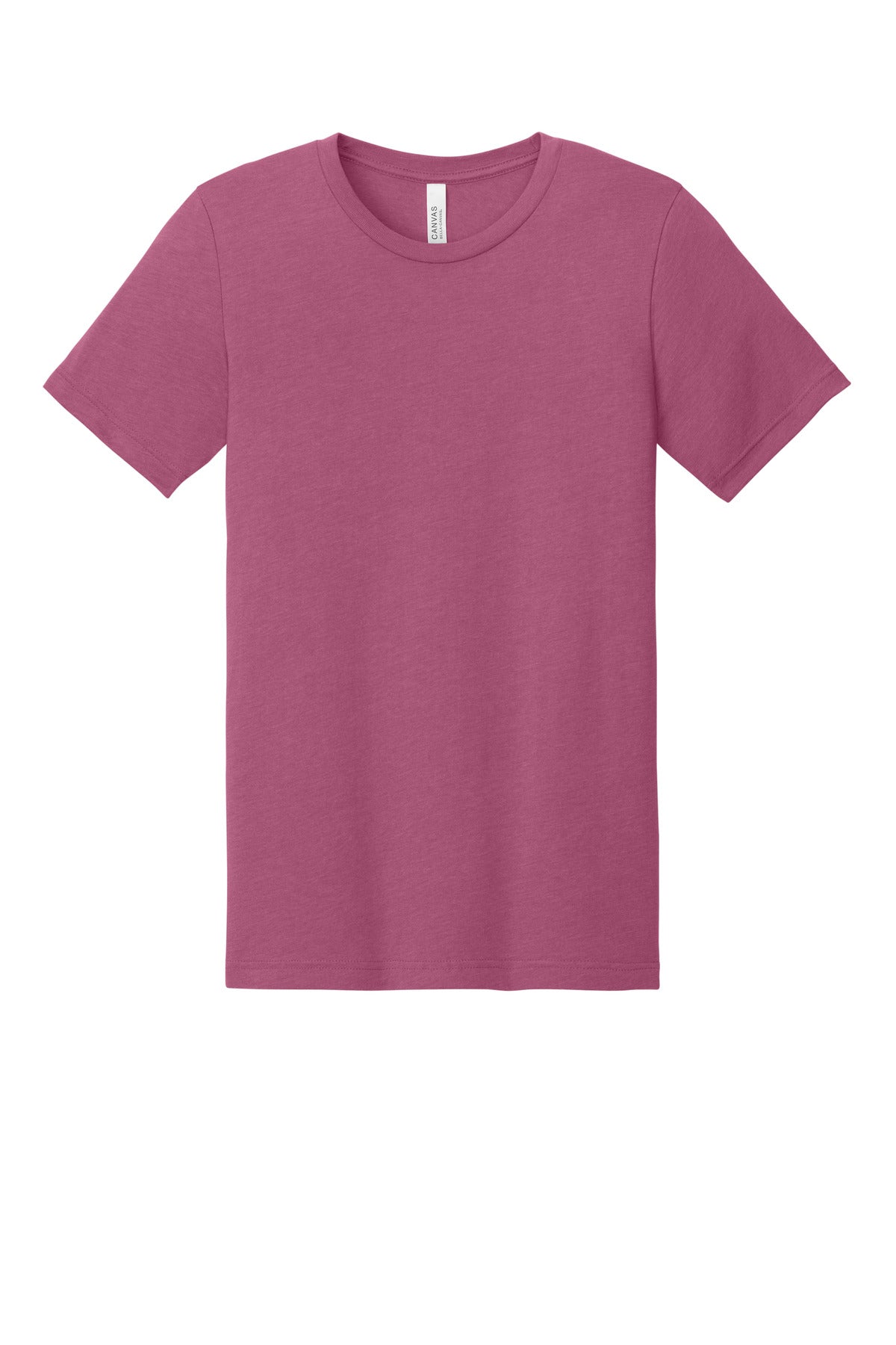 BELLA+CANVAS Unisex Heather CVC Short Sleeve Tee - Heather Raspberry - flat front