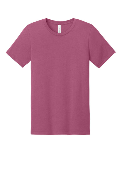 BELLA+CANVAS Unisex Heather CVC Short Sleeve Tee - Heather Raspberry - flat front