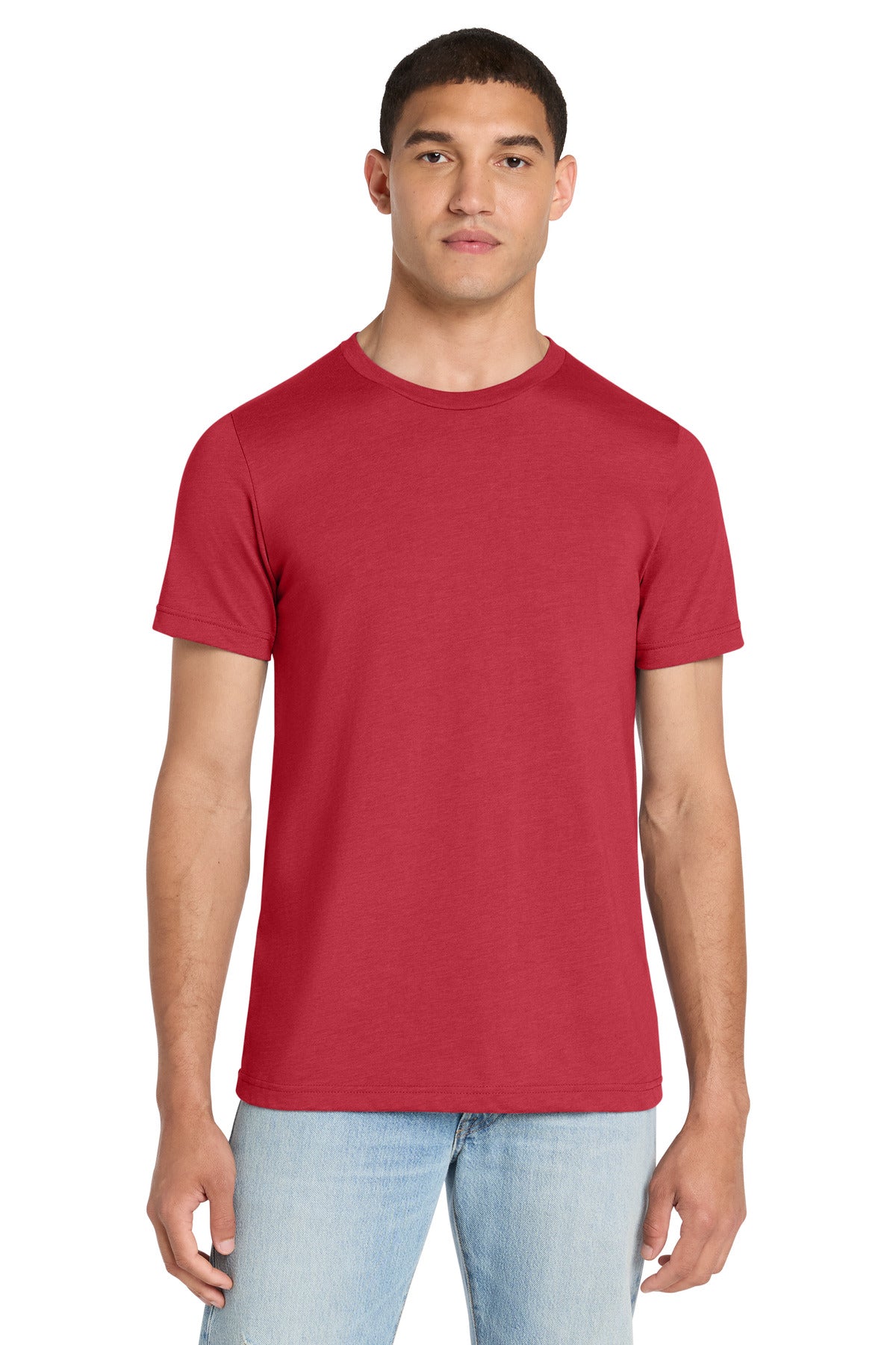 BELLA+CANVAS Unisex Heather CVC Short Sleeve Tee - Heather Red - front