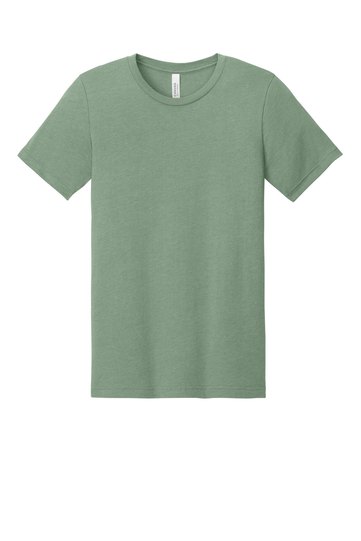 BELLA+CANVAS Unisex Heather CVC Short Sleeve Tee - Heather Sage - flat front