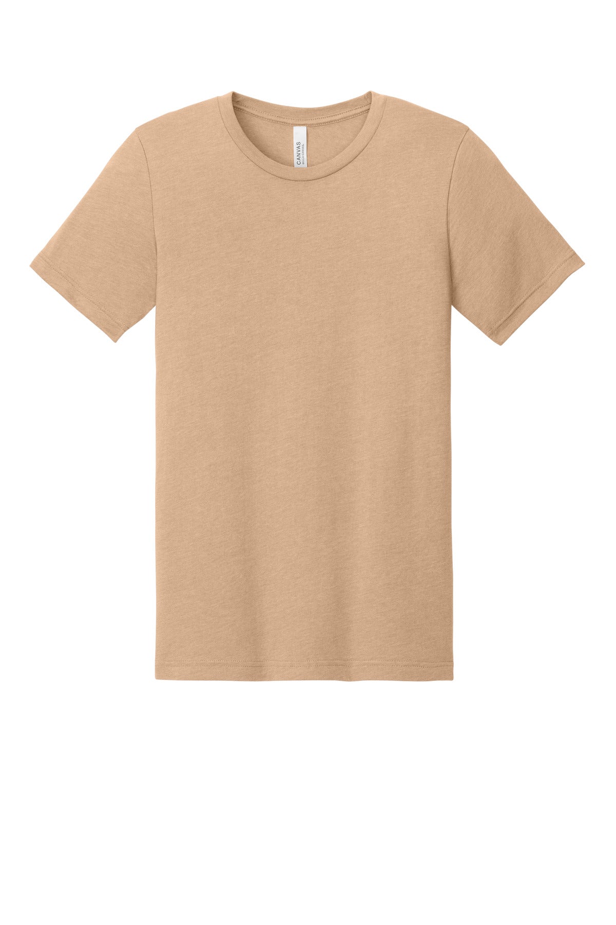 BELLA+CANVAS Unisex Heather CVC Short Sleeve Tee - Heather Sand Dune - flat front