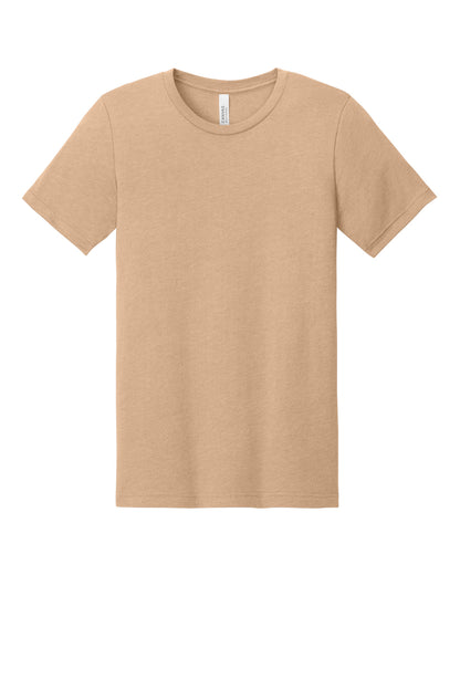 BELLA+CANVAS Unisex Heather CVC Short Sleeve Tee - Heather Sand Dune - flat front