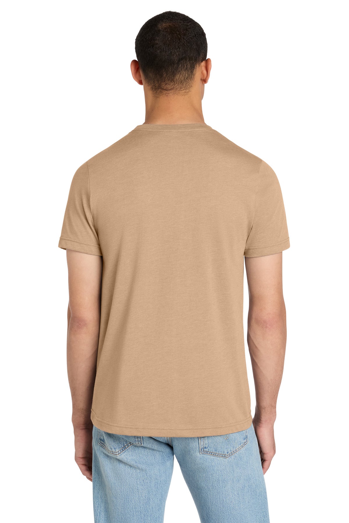 BELLA+CANVAS Unisex Heather CVC Short Sleeve Tee - Heather Sand Dune - back