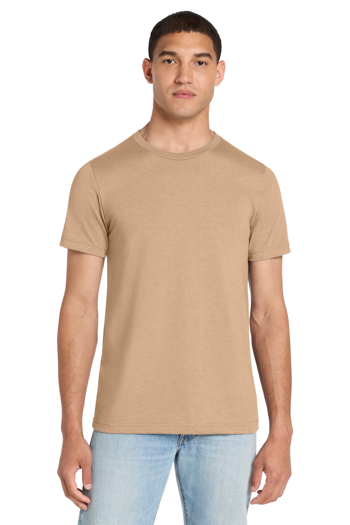 BELLA+CANVAS Unisex Heather CVC Short Sleeve Tee - Heather Sand Dune - front