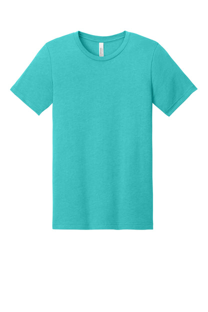 BELLA+CANVAS Unisex Heather CVC Short Sleeve Tee - Heather Sea Green - flat front