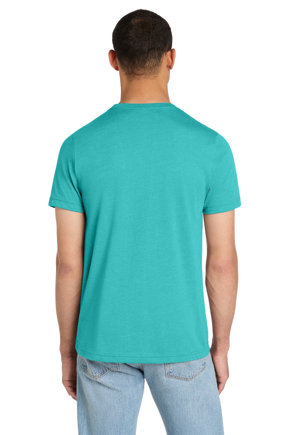 BELLA+CANVAS Unisex Heather CVC Short Sleeve Tee - Heather Sea Green - back