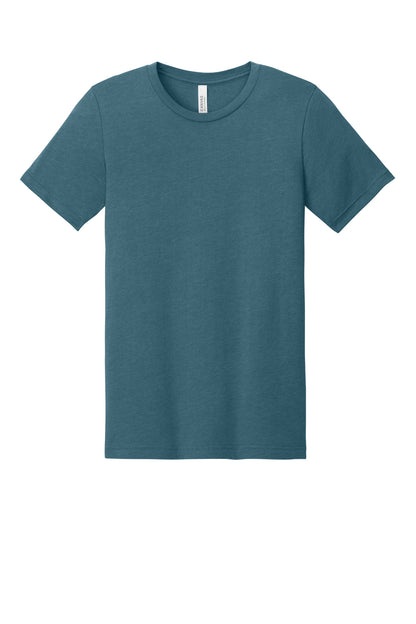 BELLA+CANVAS Unisex Heather CVC Short Sleeve Tee - Heather Slate - flat front