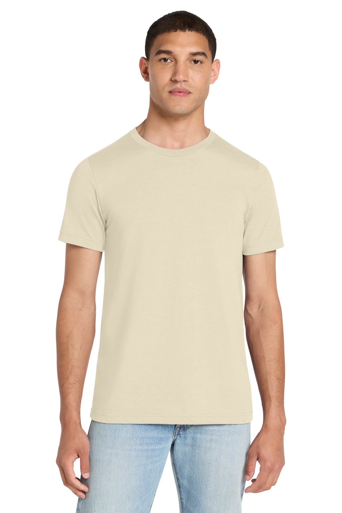 BELLA+CANVAS Unisex Heather CVC Short Sleeve Tee - Heather Soft Cream - front